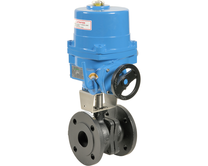 Cast iron flanged ball valve NF 505 + NA electric actuator